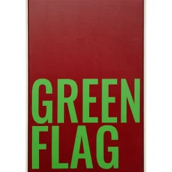 Tableau encadré Green Flag 40x60cm