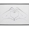 Tableau encadré Heart Hands 103x73cm