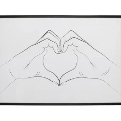 Tableau encadré Heart Hands 103x73cm