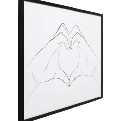 Tableau encadré Heart Hands 103x73cm