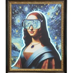 Tableau encadré LED Art Lady 80x100cm