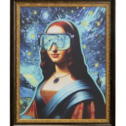 Tableau encadré LED Art Lady 80x100cm