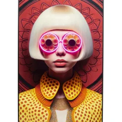 Tableau encadré LED Fancy Blonde Lady 120x80cm