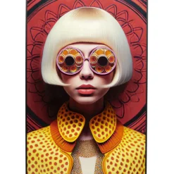 Tableau encadré LED Fancy Blonde Lady 120x80cm