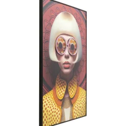 Tableau encadré LED Fancy Blonde Lady 120x80cm