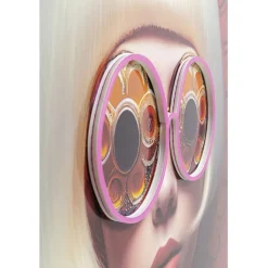 Tableau encadré LED Fancy Blonde Lady 120x80cm