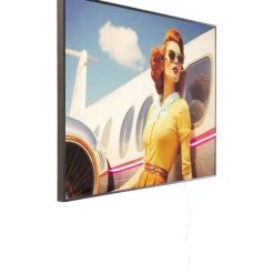 Tableau encadré LED Jetset Lean Lady 120x80cm