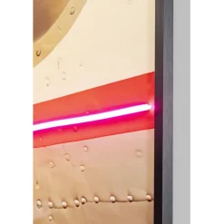 Tableau encadré LED Jetset Lean Lady 120x80cm