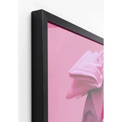 Tableau encadré LED Pink Woman 80x80cm