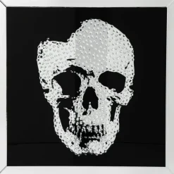 Tableau encadré Mirror Skull 100x100cm