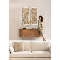 Tableau encadré Native Spirals 50x150cm