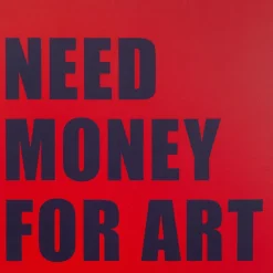 Tableau encadré Need Money 80x80cm