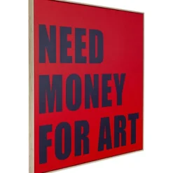 Tableau encadré Need Money 80x80cm
