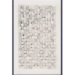 Tableau encadré Origami blanc 74x104cm