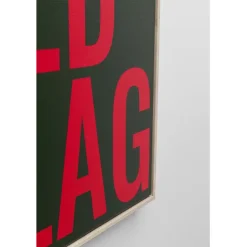 Tableau encadré Red Flag 40x60cm