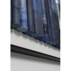 Tableau encadré Shadow Skyline bleu 160x60cm