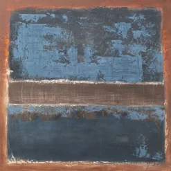 Tableau encadré Silence bleu 120x120cm