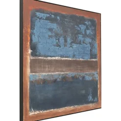 Tableau encadré Silence bleu 120x120cm