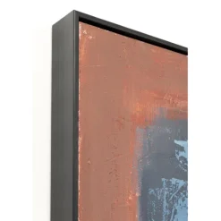 Tableau encadré Silence bleu 120x120cm
