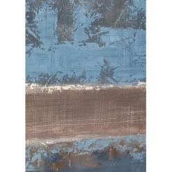 Tableau encadré Silence bleu 120x120cm