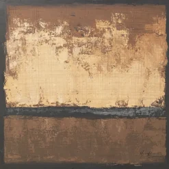 Tableau encadré Silence marron 120x120cm