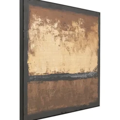 Tableau encadré Silence marron 120x120cm