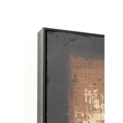 Tableau encadré Silence marron 120x120cm
