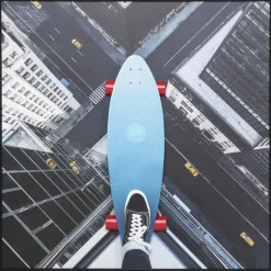 Tableau encadré Skyline Skater 149x149cm
