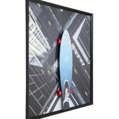 Tableau encadré Skyline Skater 149x149cm
