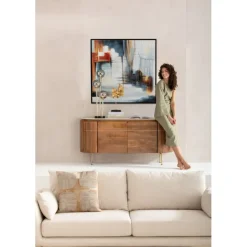 Tableau encadré Visione Front 100x100cm