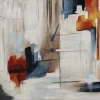 Tableau encadré Visione Obliquo 100x100cm