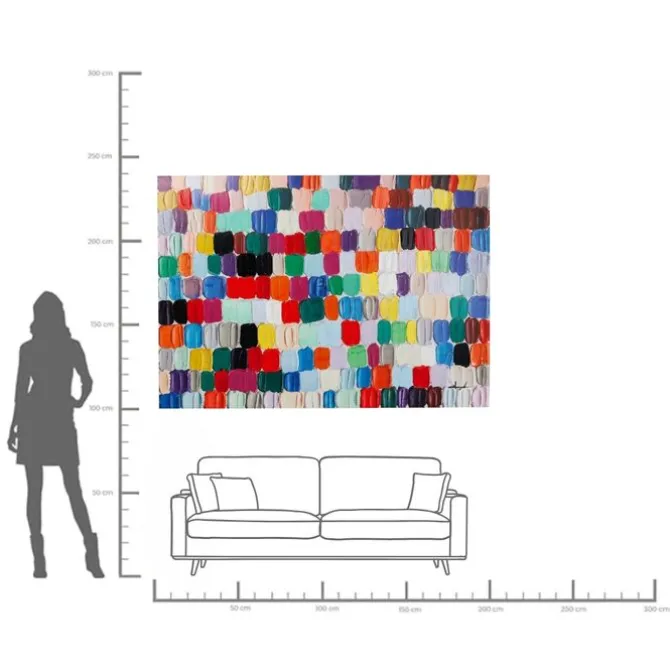 Tableau sur toile Colorful Dots 200x140cm