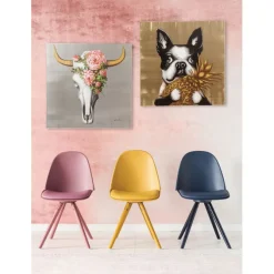 Tableau sur toile Dog with Pineapple 80x80cm