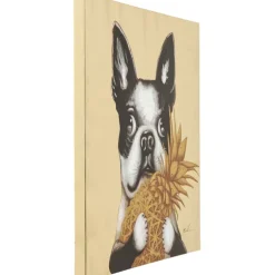 Tableau sur toile Dog with Pineapple 80x80cm