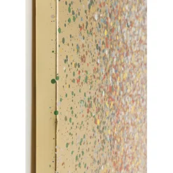 Tableau sur toile Flower Boat doré-rouge 80x100cm