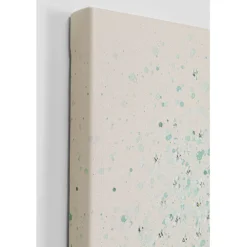 Tableau sur toile Flower Boat beige vert 80x100cm