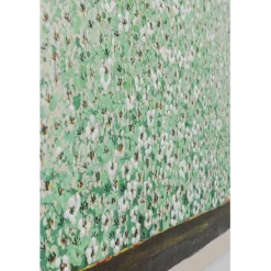 Tableau sur toile Flower Boat beige vert 80x100cm