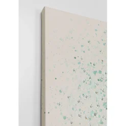 Tableau sur toile Flower Boat beige vert 120x160cm