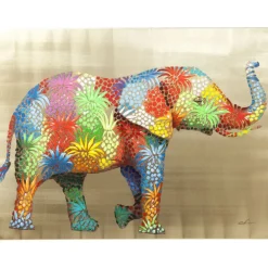 Tableau sur toile Flower Elefant 120x90cm