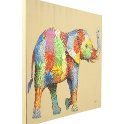 Tableau sur toile Flower Elefant 120x90cm