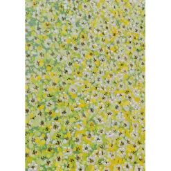 Tableau sur toile Flower Boat vert jaune 80x100cm