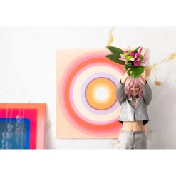 Tableau sur toile Tendency Circle rose 120x120cm