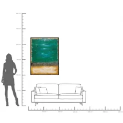 Tableau sur toile Vista vert 90x120cm