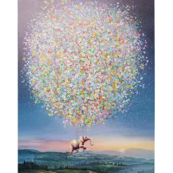 Tableau sur toîle Flying Elephant At Night 120x160