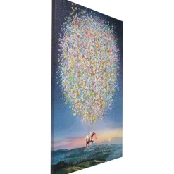 Tableau sur toîle Flying Elephant At Night 120x160