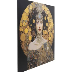 Tableau verre Art Nouveau Lady 3D 120x120cm