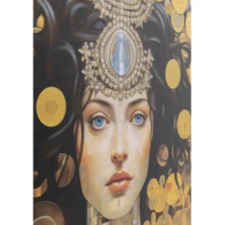 Tableau verre Art Nouveau Lady 3D 120x120cm