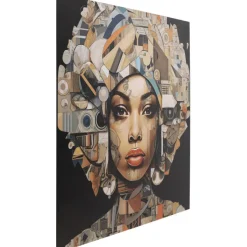 Tableau verre 3D Art Geo Women 120x120cm