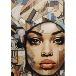 Tableau verre 3D Art Geo Women 120x120cm