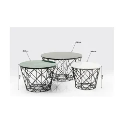 Tables basses East Coast rond (jeu de 3)